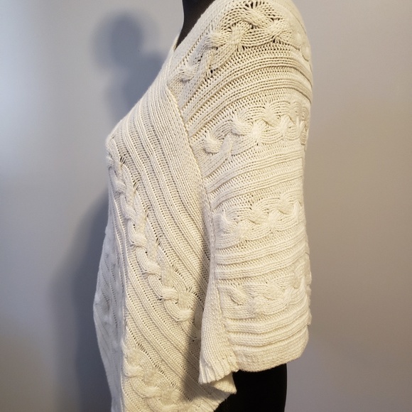 Ann Taylor Cream Colored Poncho Shrug (one size) - Picture 4 of 7